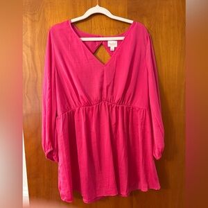 Isabel large long sleeve maternity blouse